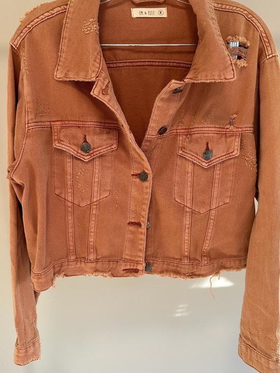Em & Elle Coral Distressed Jacket - Picture 1 of 4